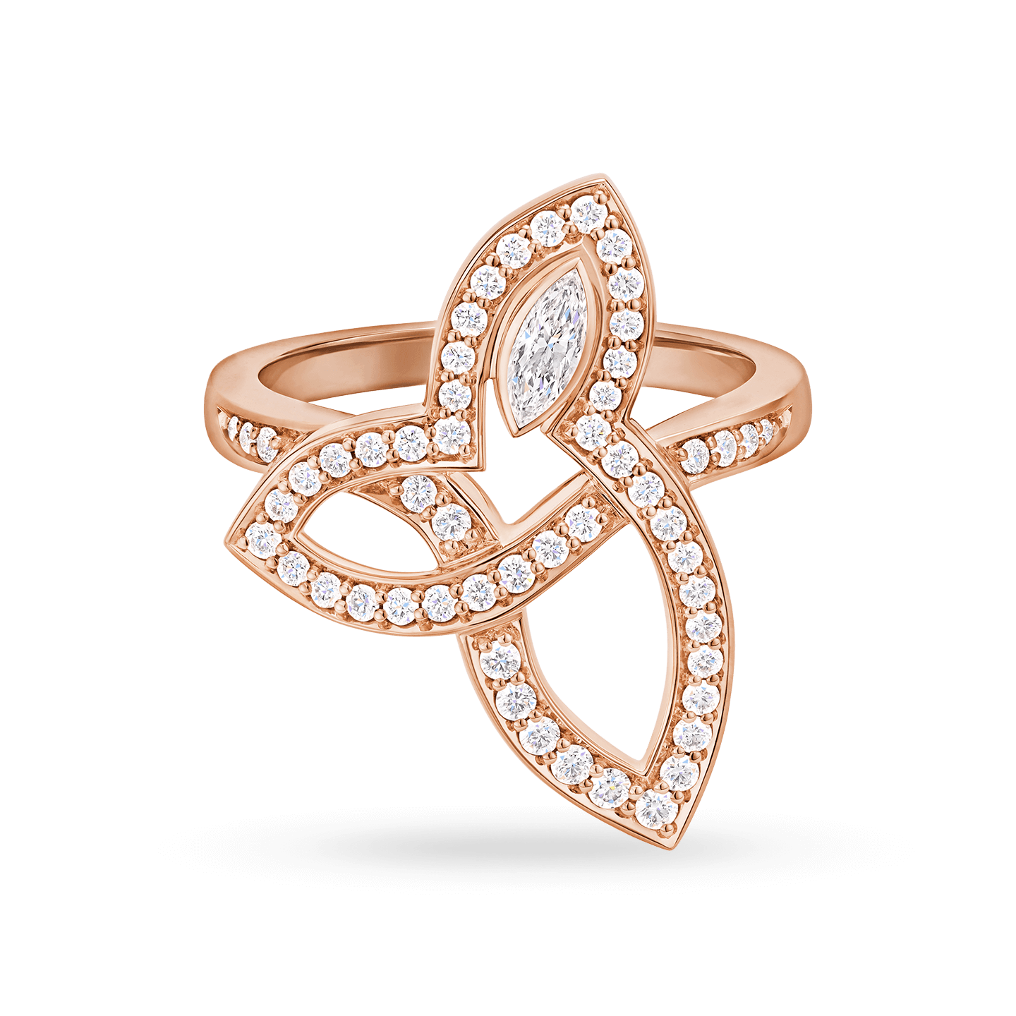 Lily Cluster Diamond Ring in Rose Gold, Product Image 1