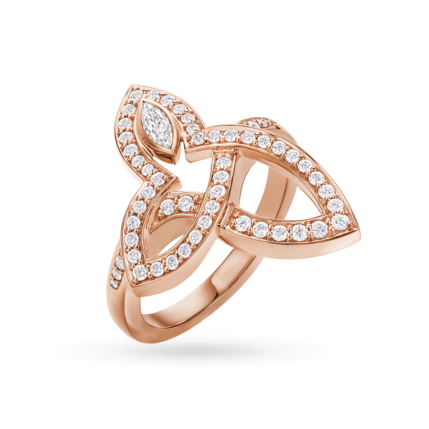 Lily Cluster Diamond Ring in Rose Gold, Product Image 2