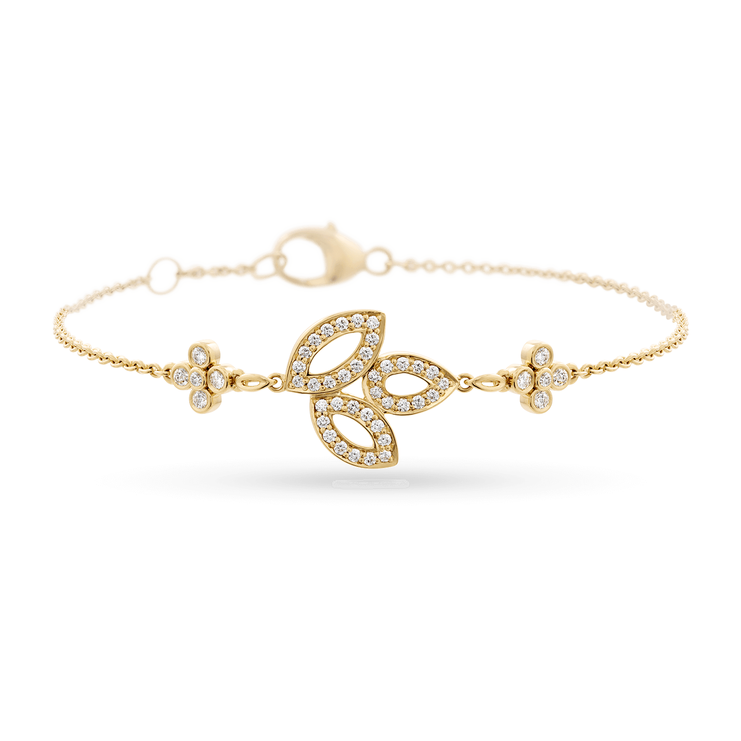 Lily Cluster Diamond Bracelet in Yellow Gold, Product Image 1