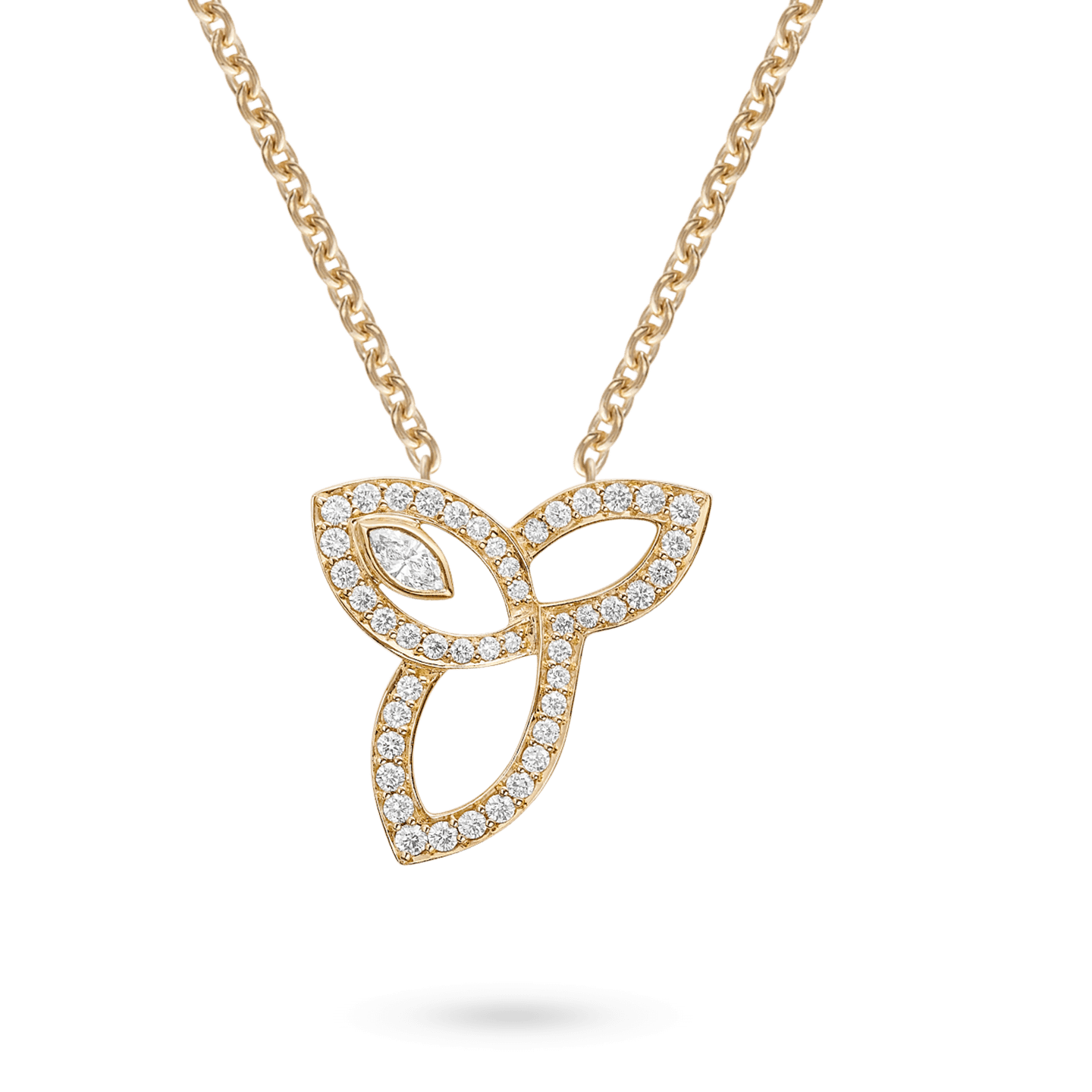 Lily Cluster Diamond Pendant in Yellow Gold, Product Image 1