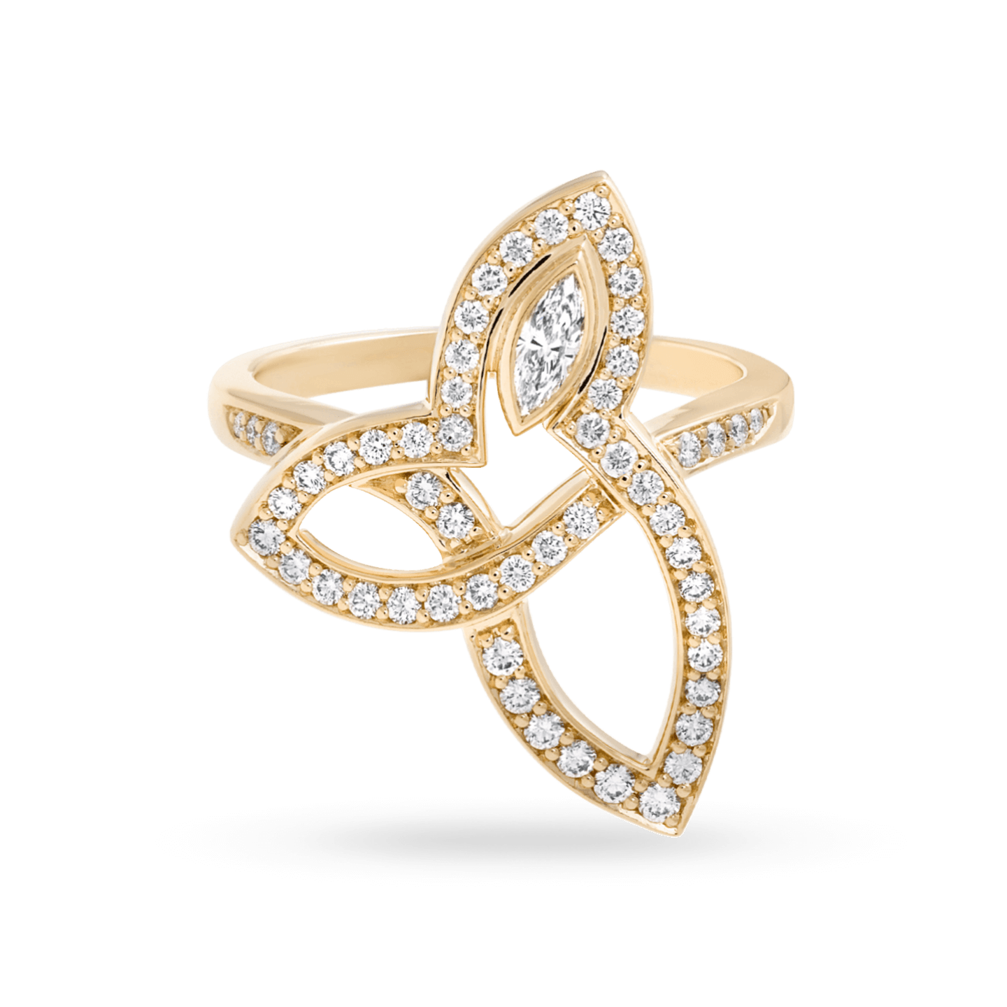 Lily Cluster Diamond Ring in Yellow Gold Harry Winston