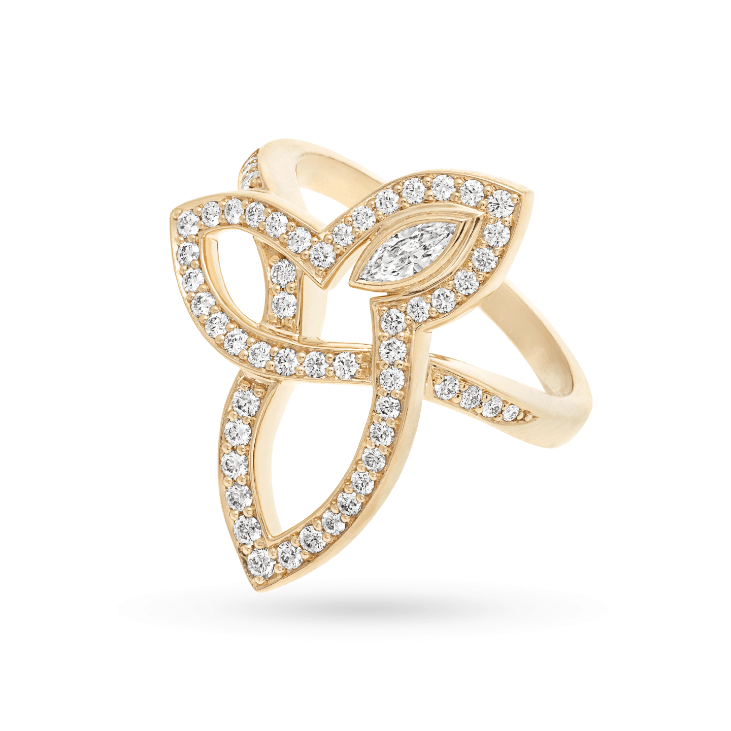 Lily Cluster Diamond Ring in Yellow Gold, Product Image 2