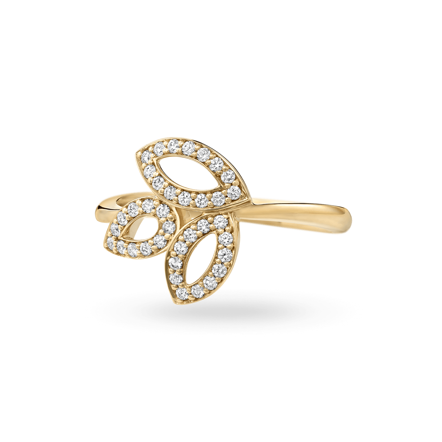 Lily Cluster Diamond Ring in Yellow Gold, Product Image 2