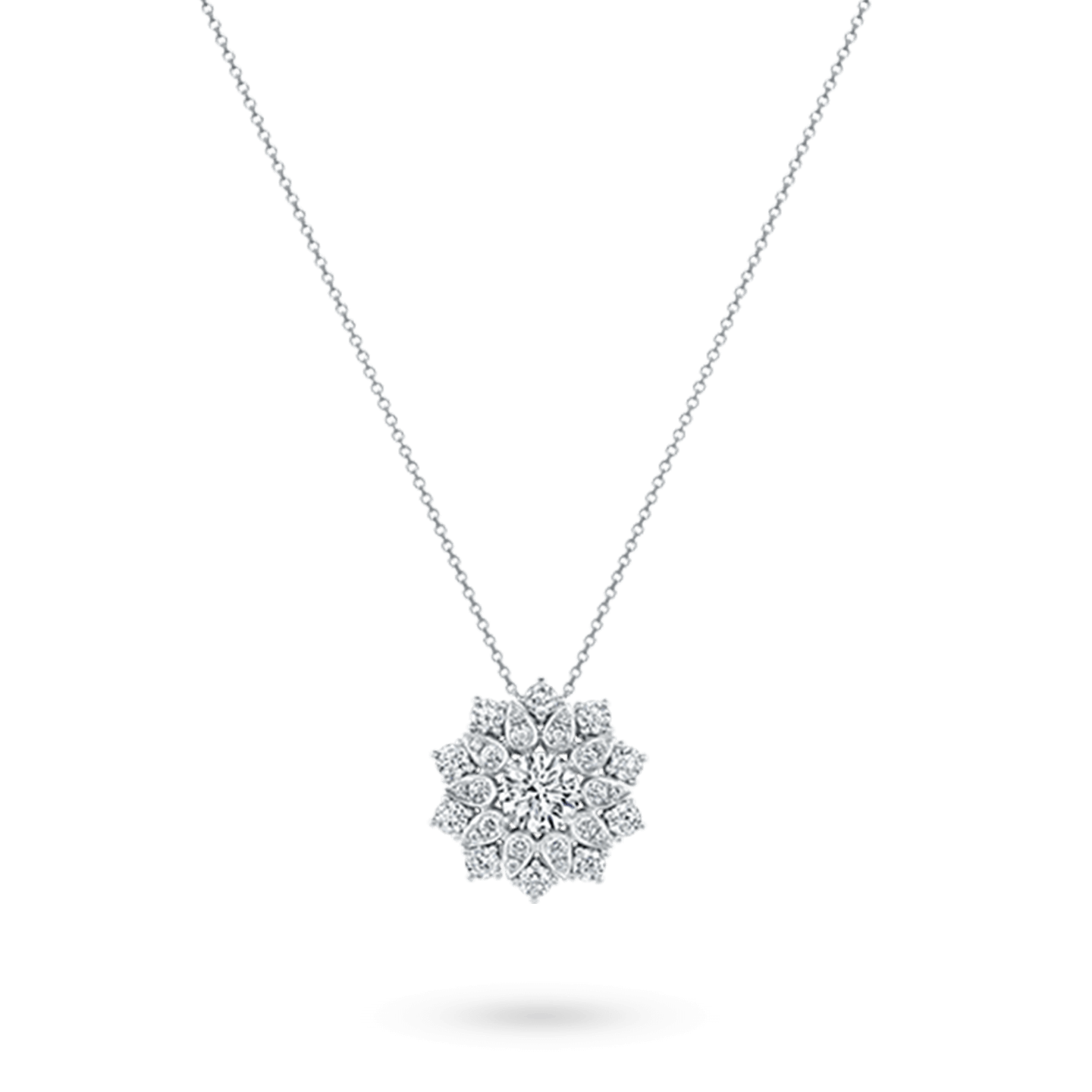 Lotus Cluster Large Diamond Pendant Harry Winston