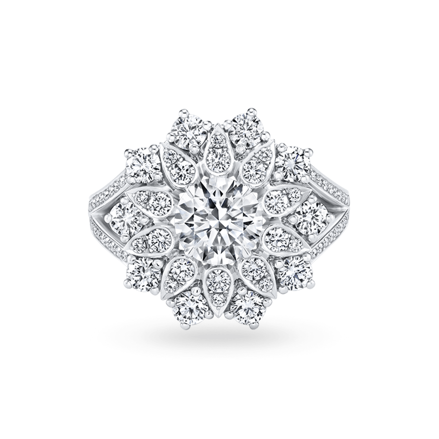 Lotus discount ring diamond