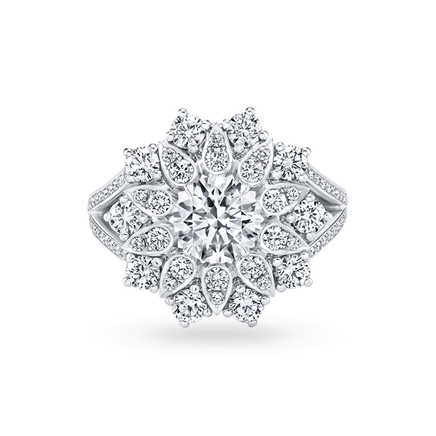 Lotus Cluster Large Diamond Ring, Product Image 1