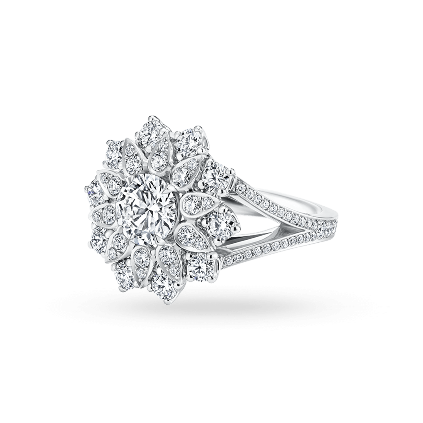 Lotus Cluster Large Diamond Ring, Product Image 2