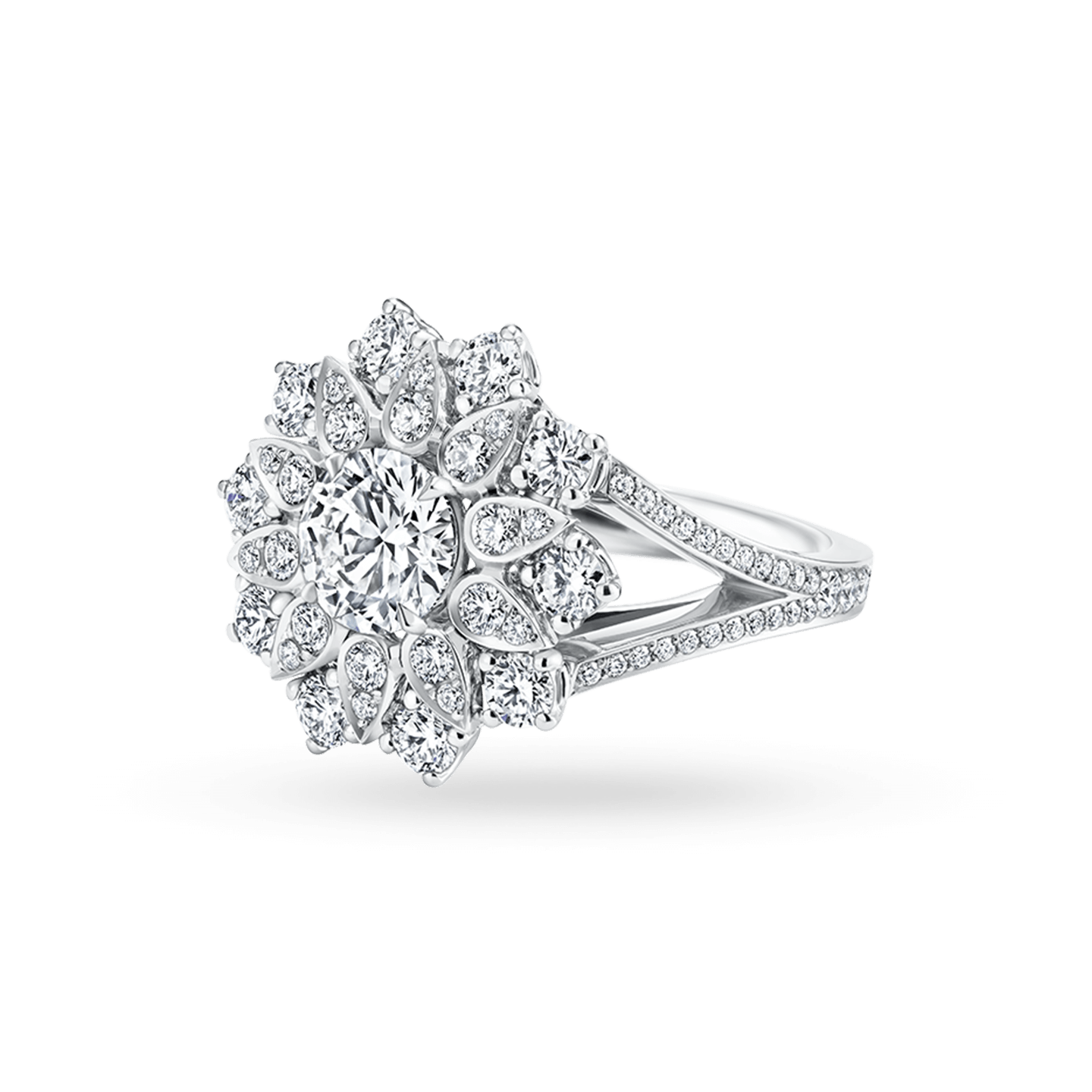 Bague Lotus Cluster en diamant Large Harry Winston