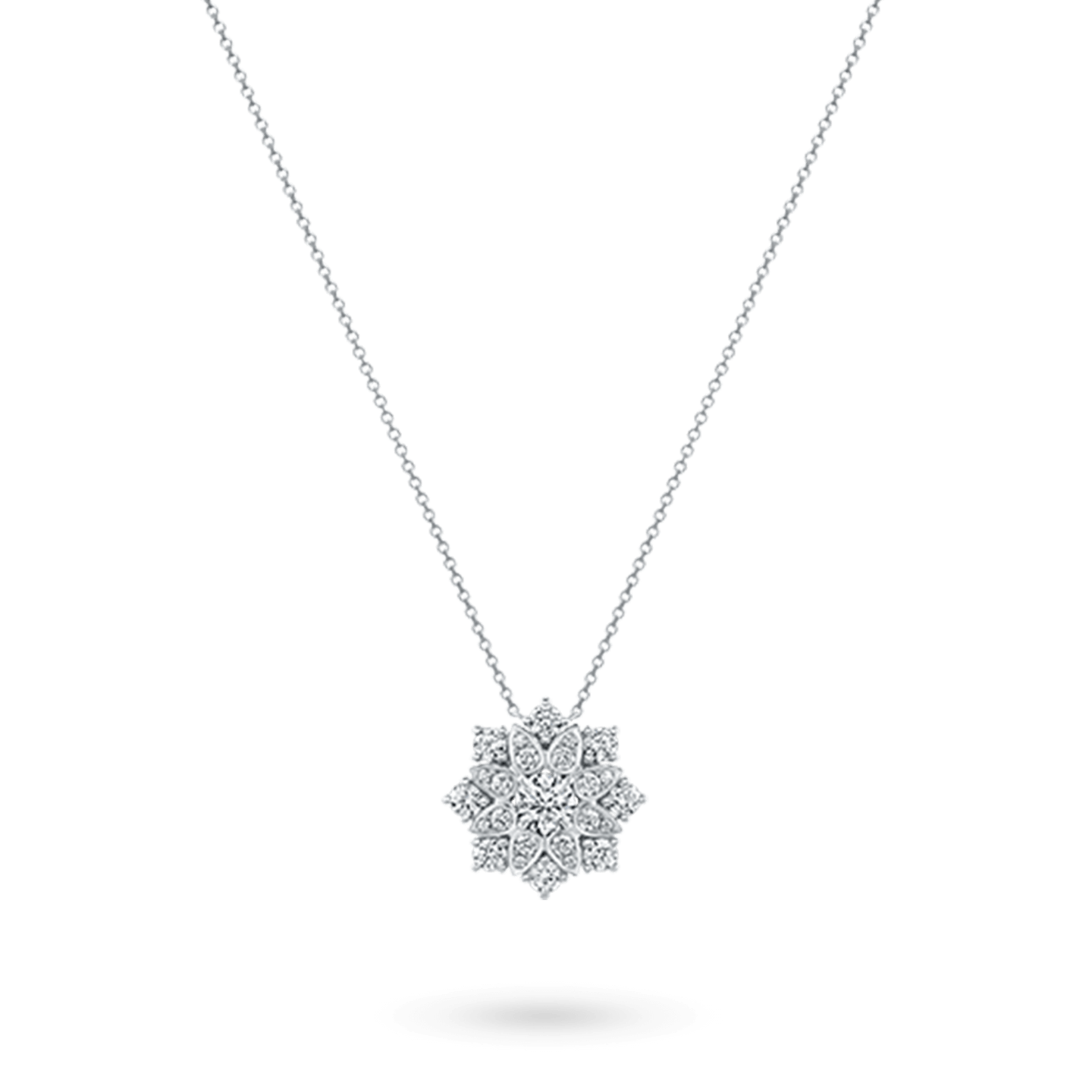 Lotus Cluster Small Diamond Pendant, Product Image 2
