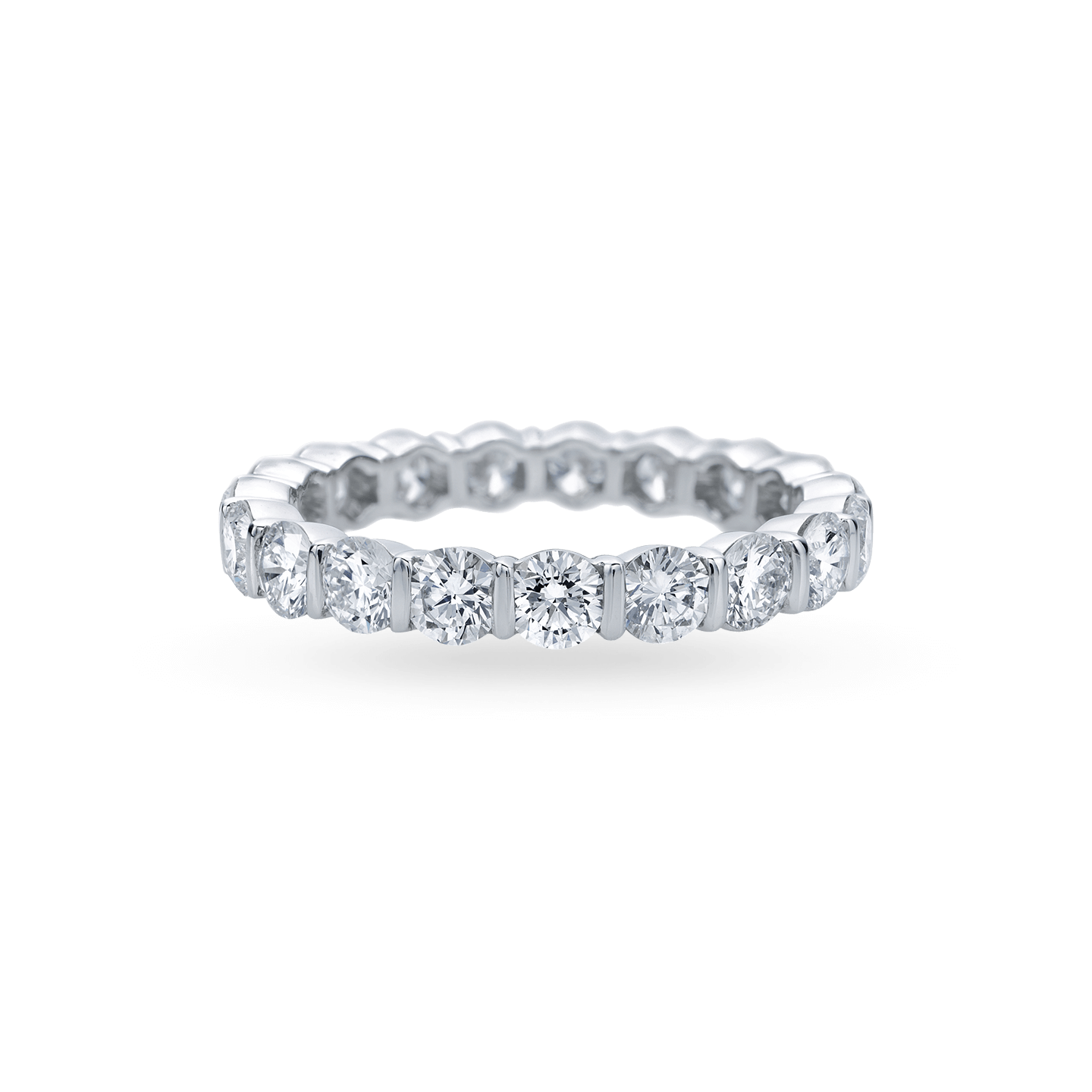 Bar Set Round Diamond Wedding Band Harry Winston