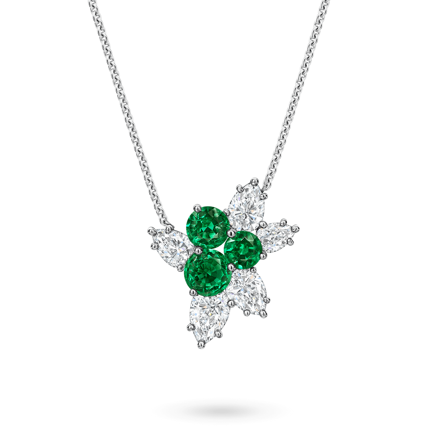 Berry Cluster Emerald and Diamond Pendant, Product Image 1