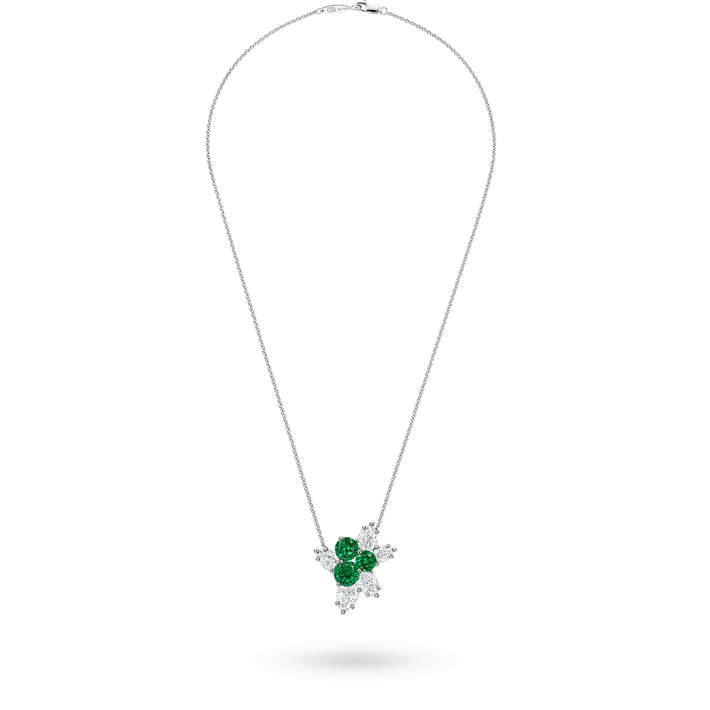Berry Cluster Emerald and Diamond Pendant, Product Image 2