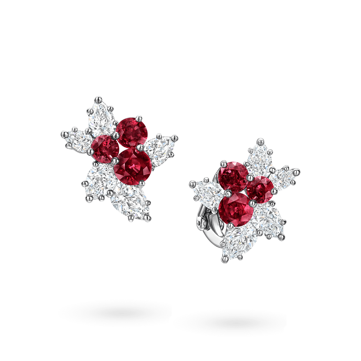 Berry Cluster Ruby and Diamond Earrings  Harry Winston
