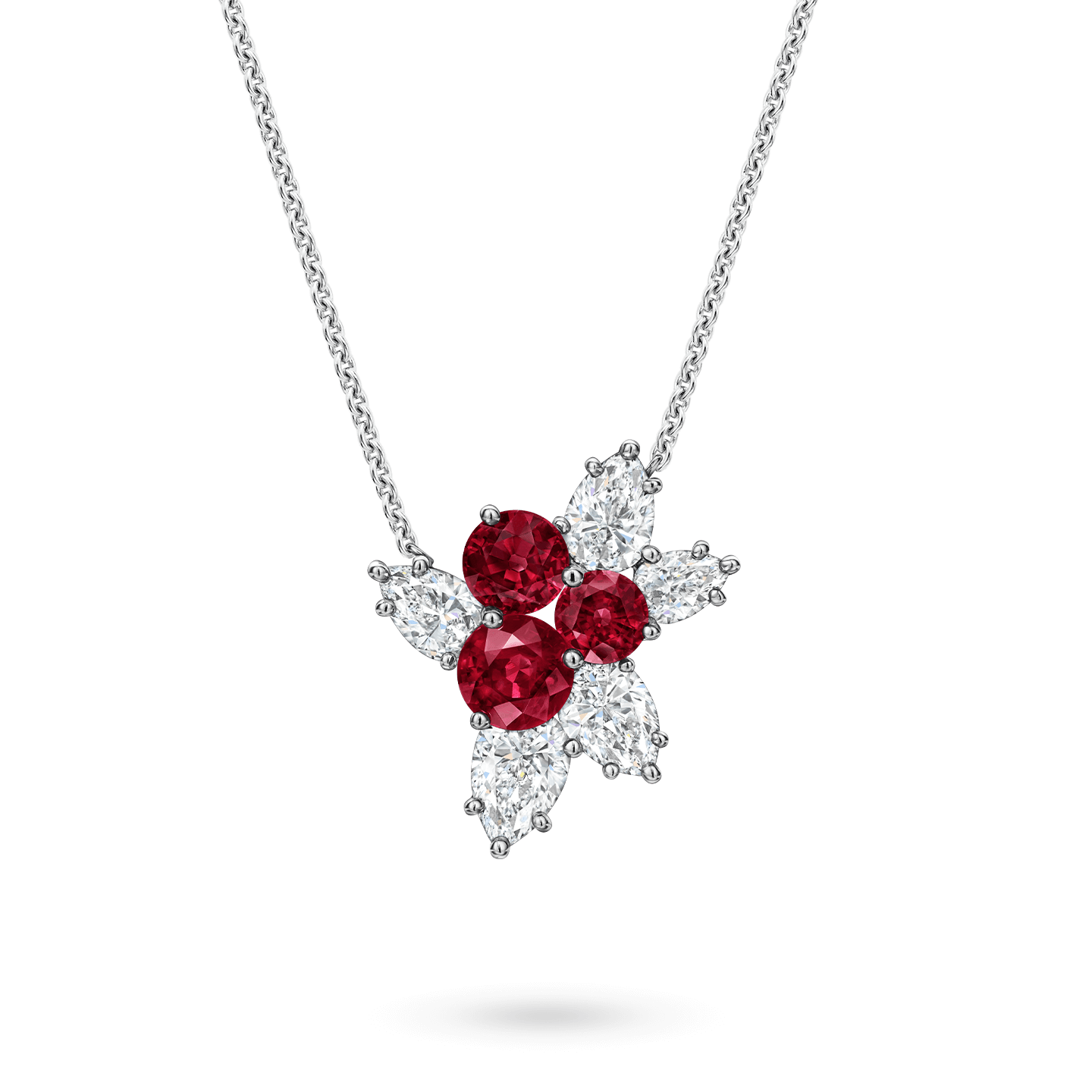 Berry Cluster Ruby and Diamond Pendant, Product Image 1