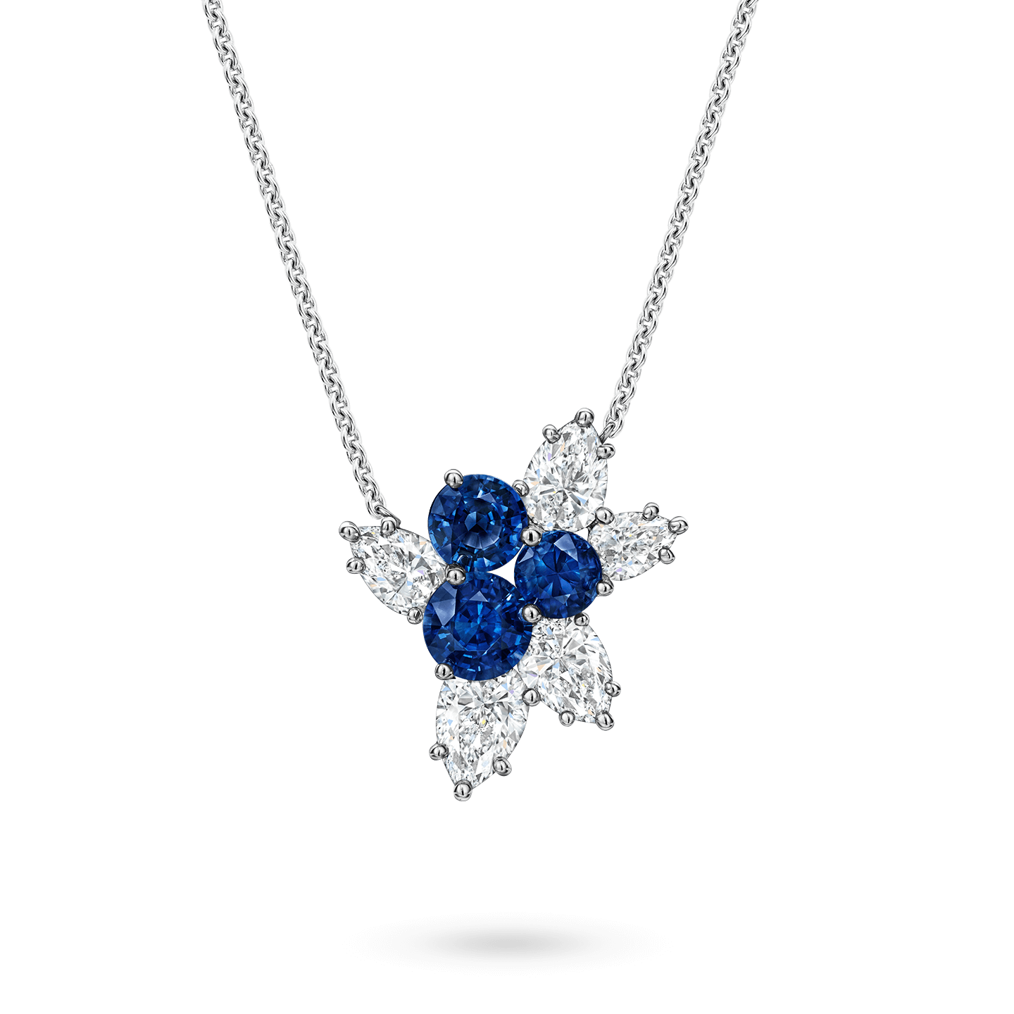 Berry Cluster Sapphire and Diamond Pendant, Product Image 1