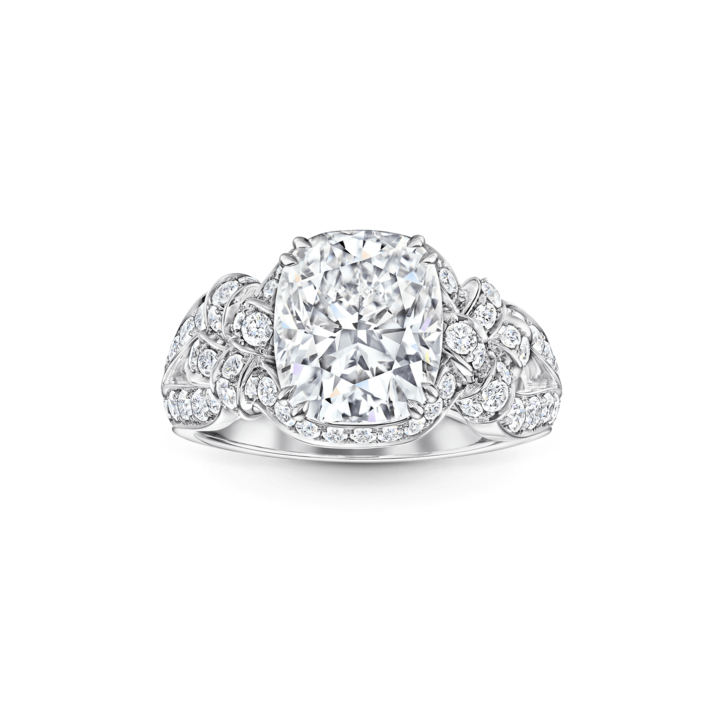 Bridal Couture Cushion-Cut Diamond Engagement Ring