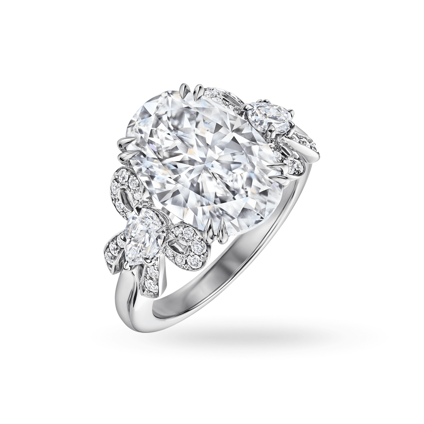 Bridal Couture Oval Shaped Diamond Engagement Ring Harry Winston