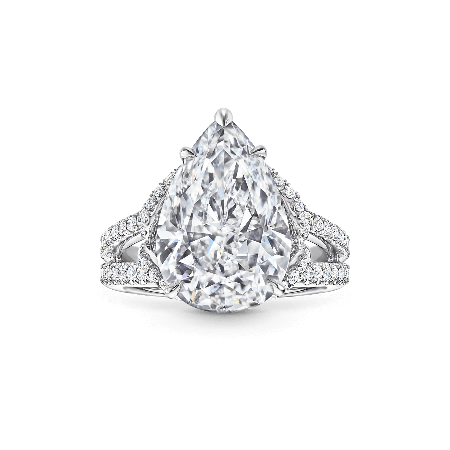 Bridal Couture Pear-Shaped Diamond Engagement Ring