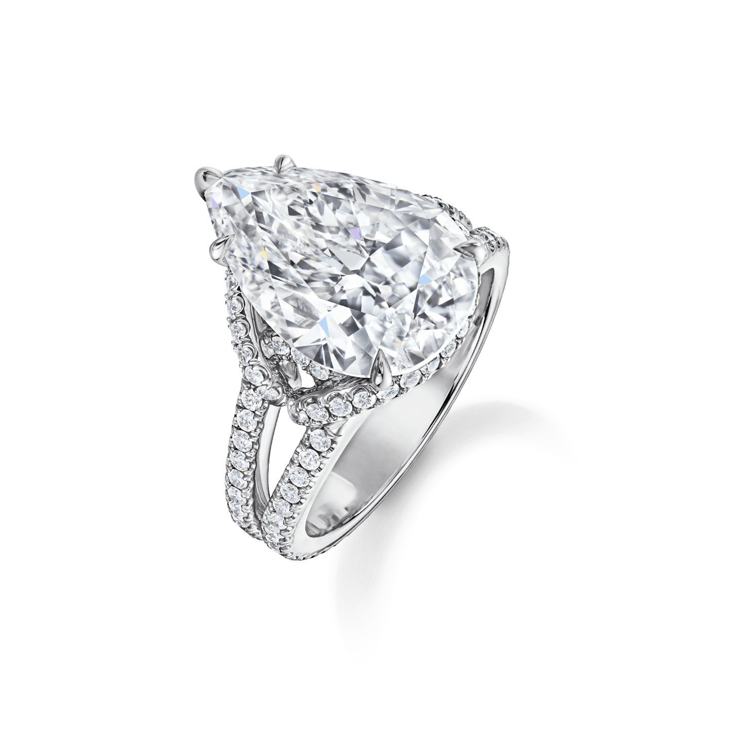 Pear Shaped Diamond Engagement Ring Harry Winston