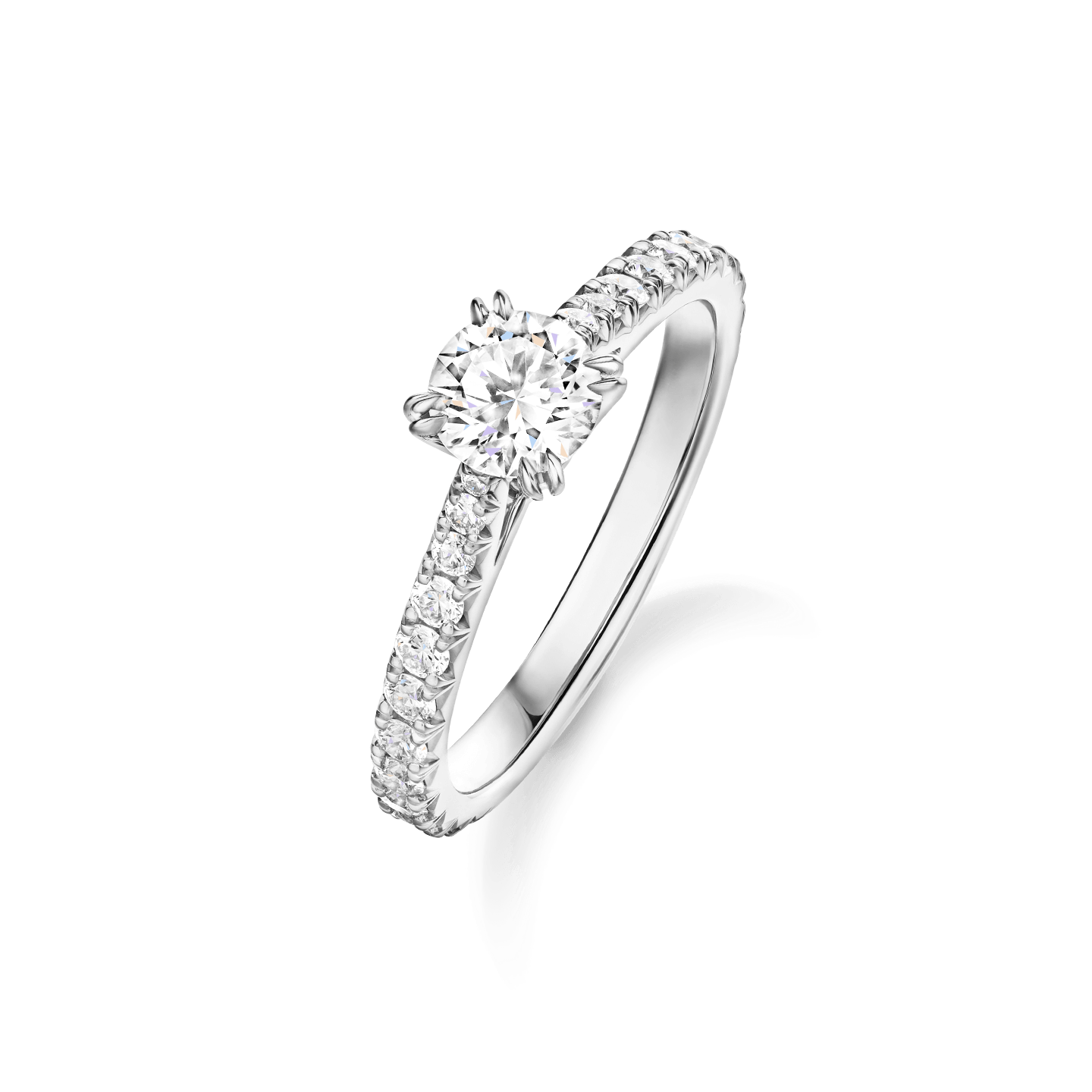 Vue en angle de la Bague de fiançailles Brilliant Love en diamant 