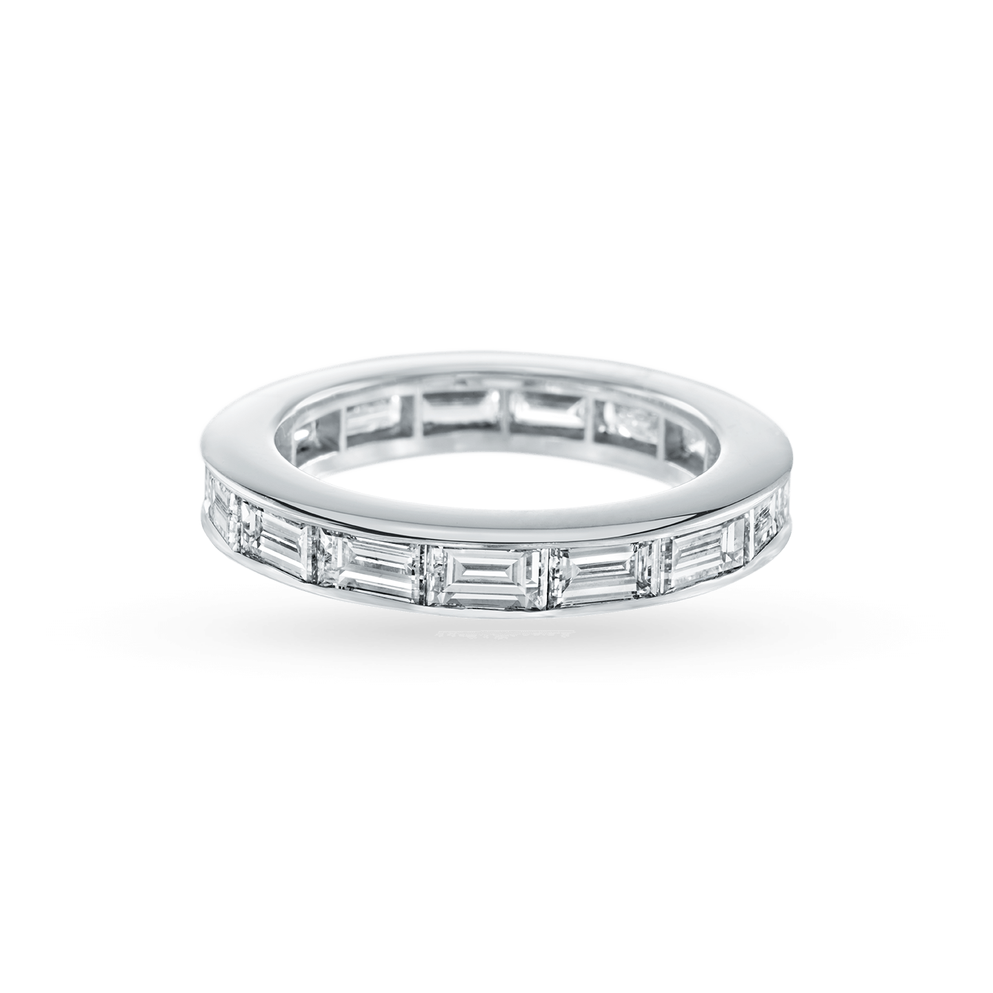 Channel-Set Baguette-Cut Diamond Wedding Band, Product Image 2