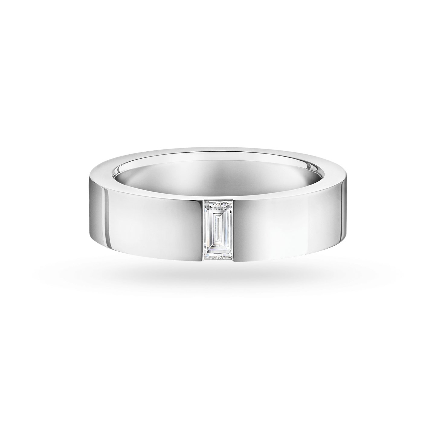値頃 Baguette-Cut Vertical Single Diamond Wedding Band | Harry 指輪