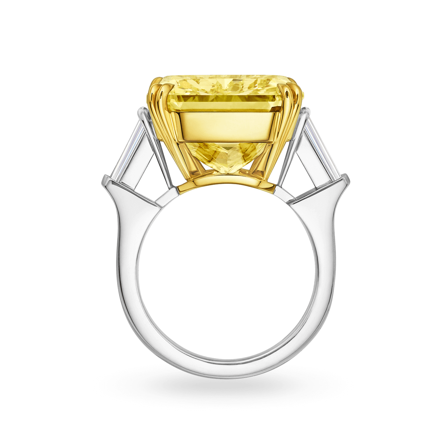 Classic Winston Cushion-Cut Yellow Diamond Ring