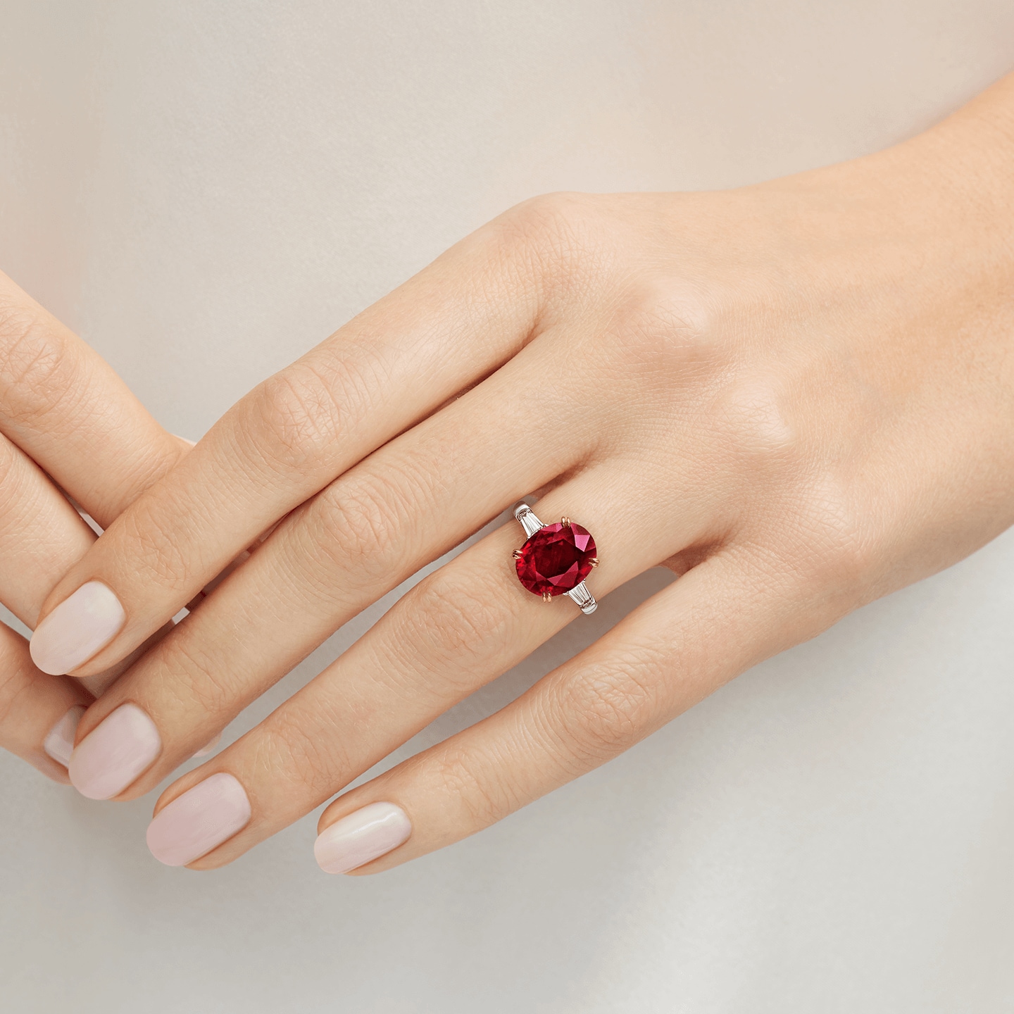 Classic Winston Oval Ruby Ring Harry Winston