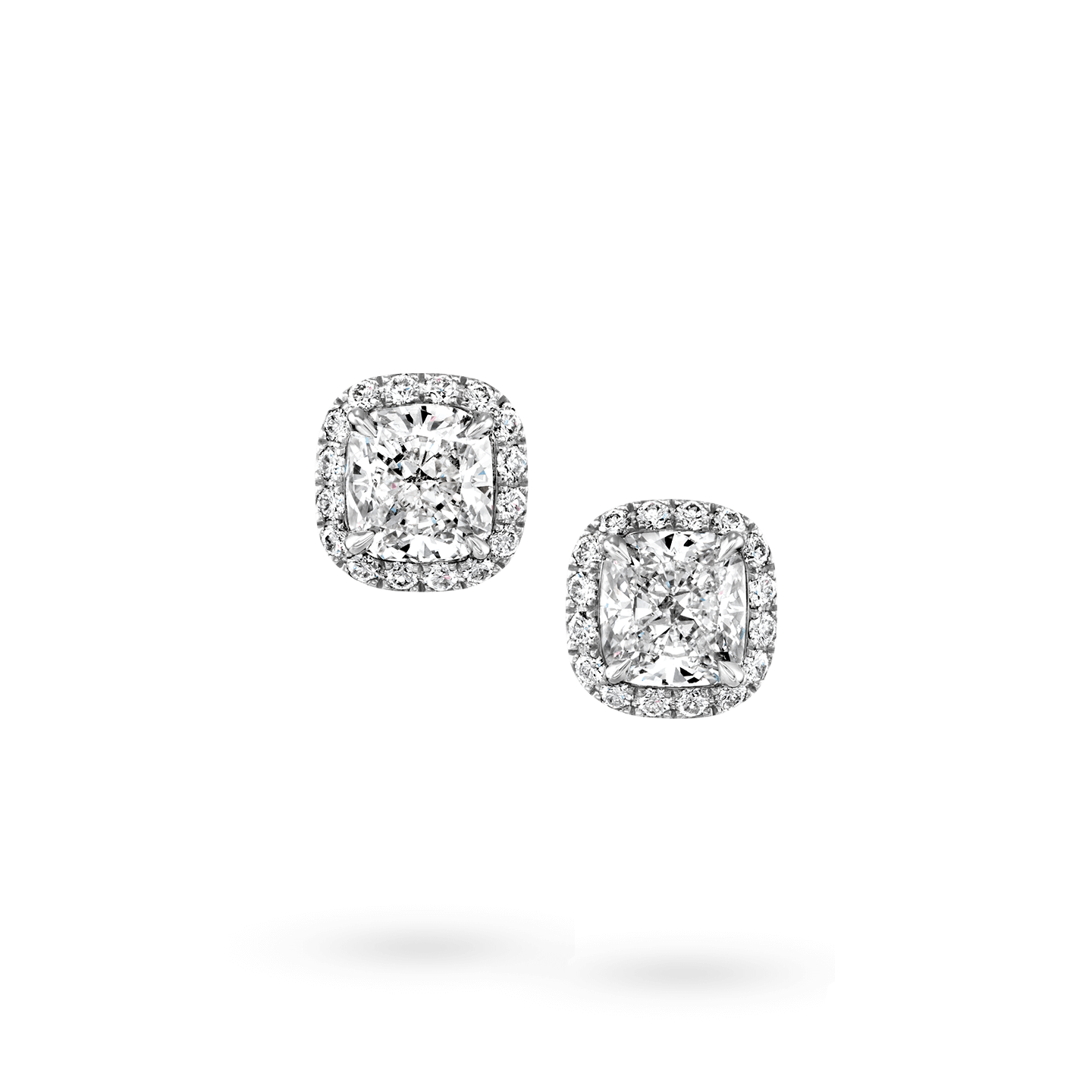 Cushion-Cut Diamond Earstuds, Product Image 1