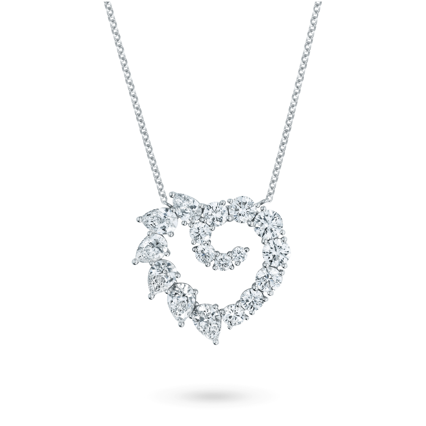 Large diamond heart pendant on sale