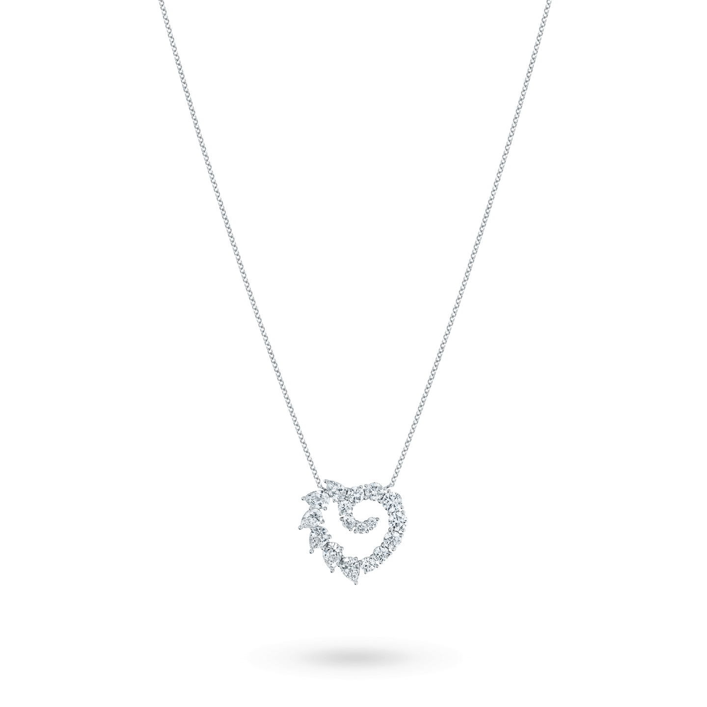 0.30 CT. T.W. Diamond Heart Necklace in Sterling Silver - Sam's Club