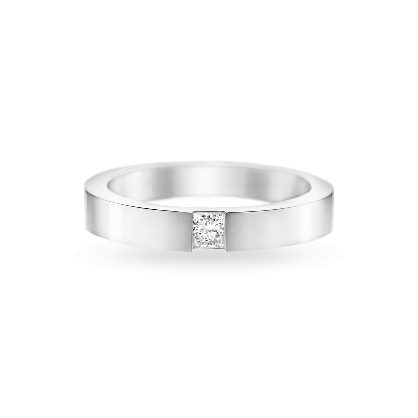 Princess-Cut Single Diamond Wedding Band, Product Image 1