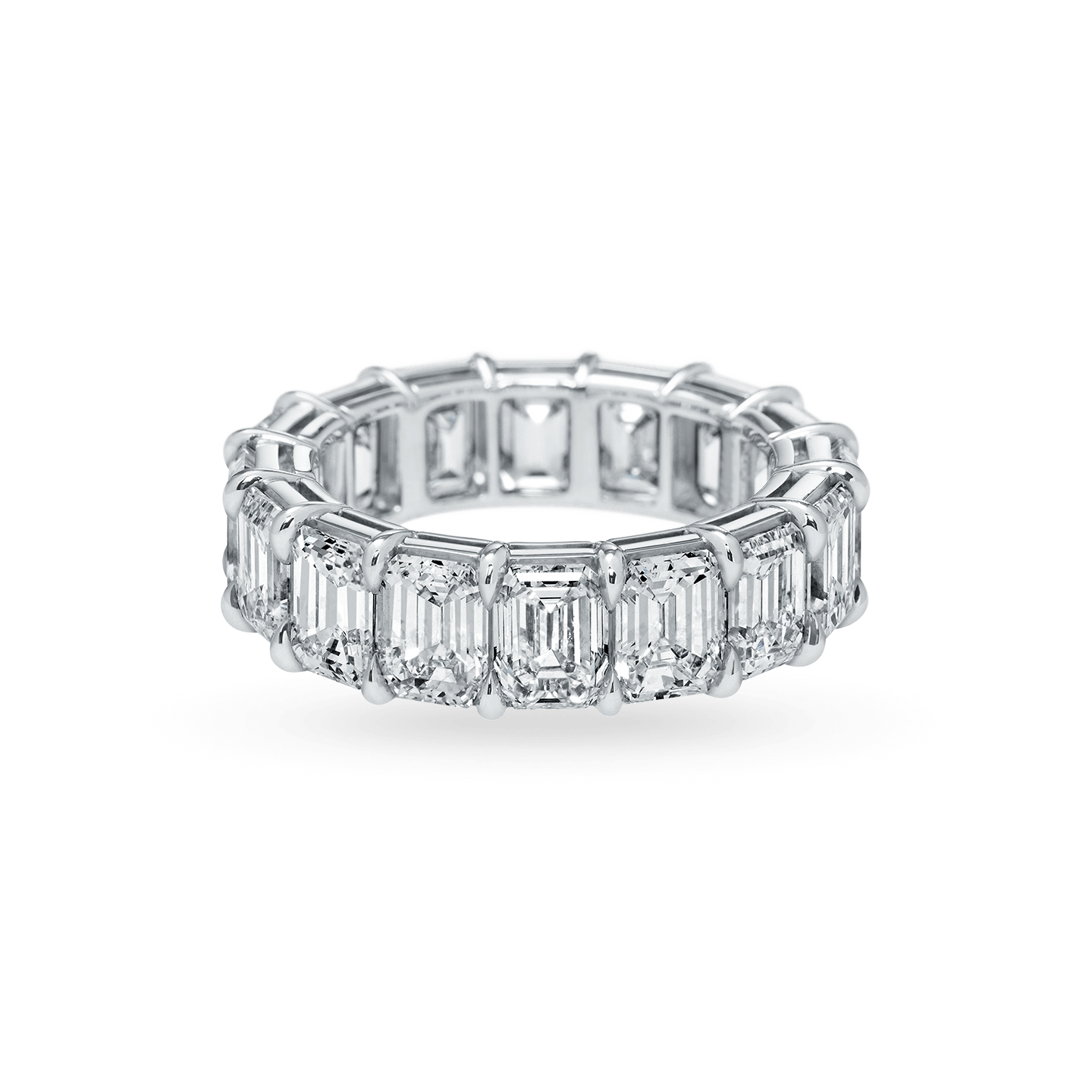 Prong-Set Emerald-Cut Diamond Wedding Band, Product Image 2