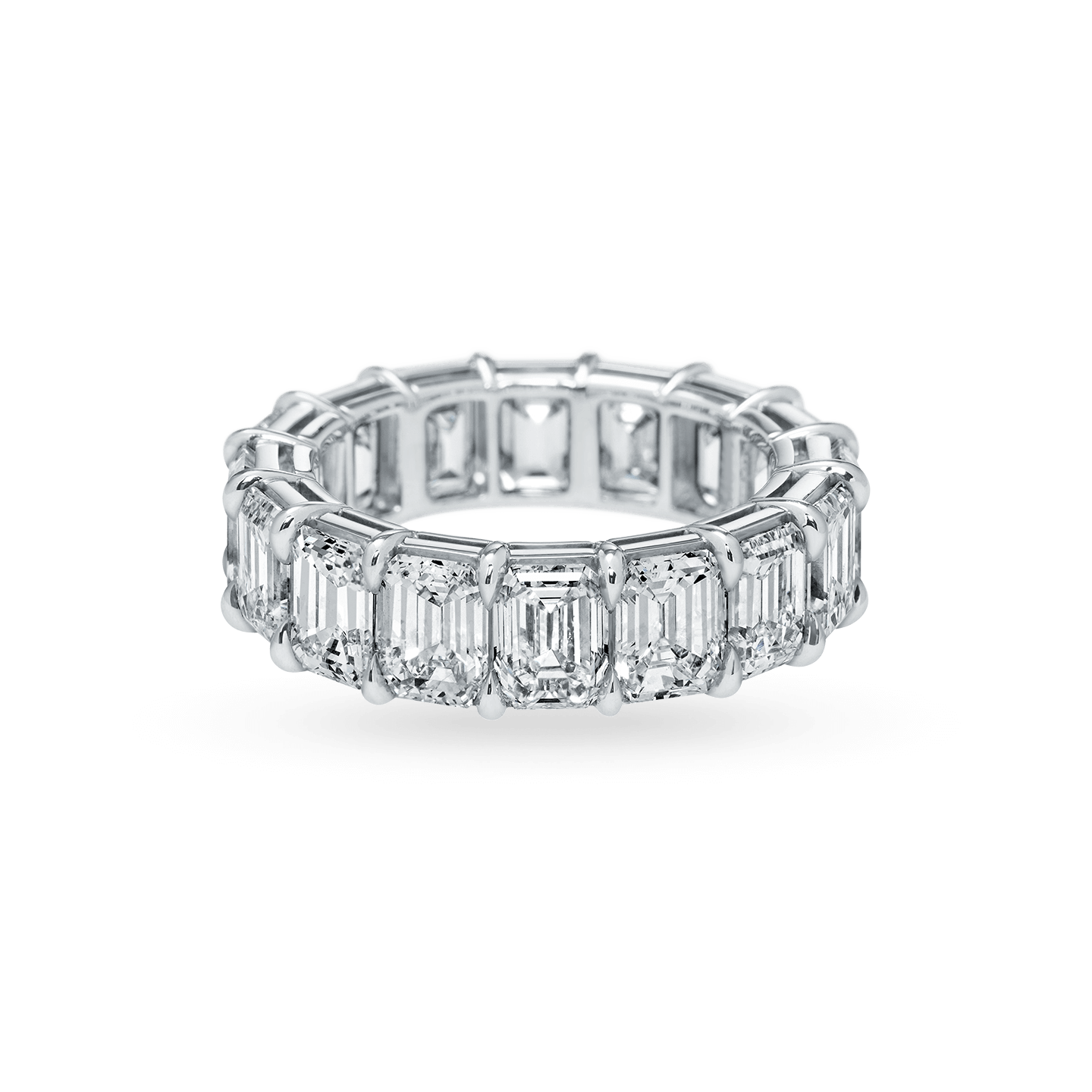 Diamond emerald cut on sale band