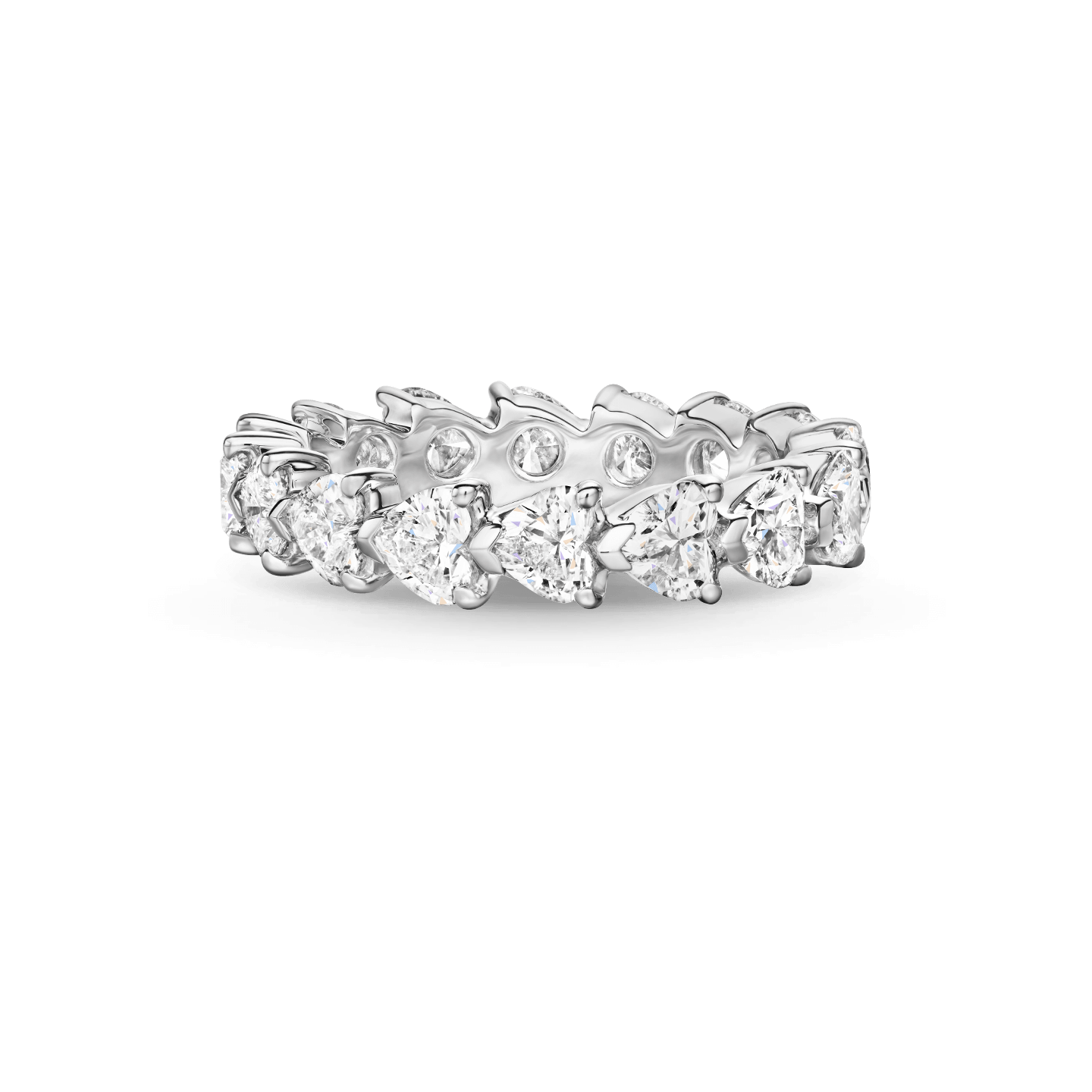 ハートシェイプ ダイヤモンド リング エタニティ D0.80ct Pt ダイヤ ハートシェイプ・ダイヤモンド・エタニティリング|ハリー