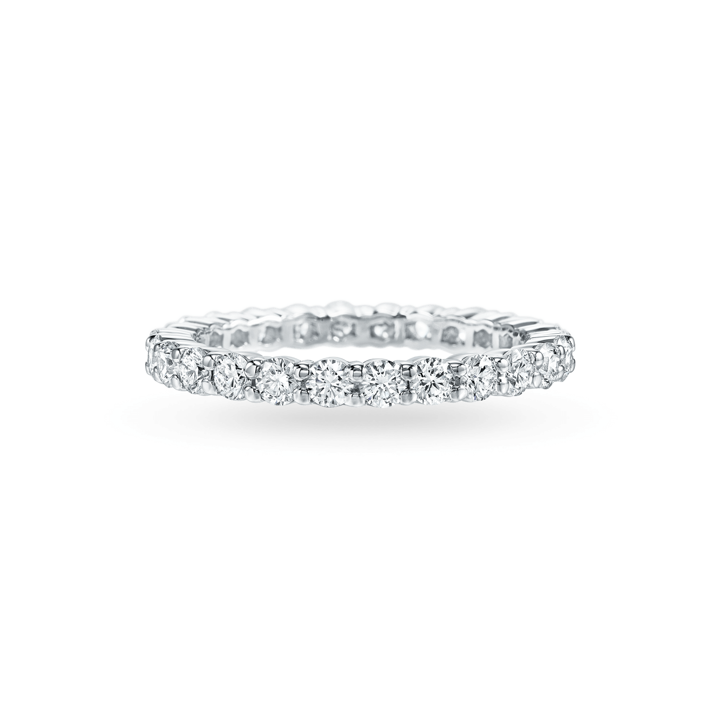 Prong-Set Round Brilliant Diamond Wedding Band, Product Image 1