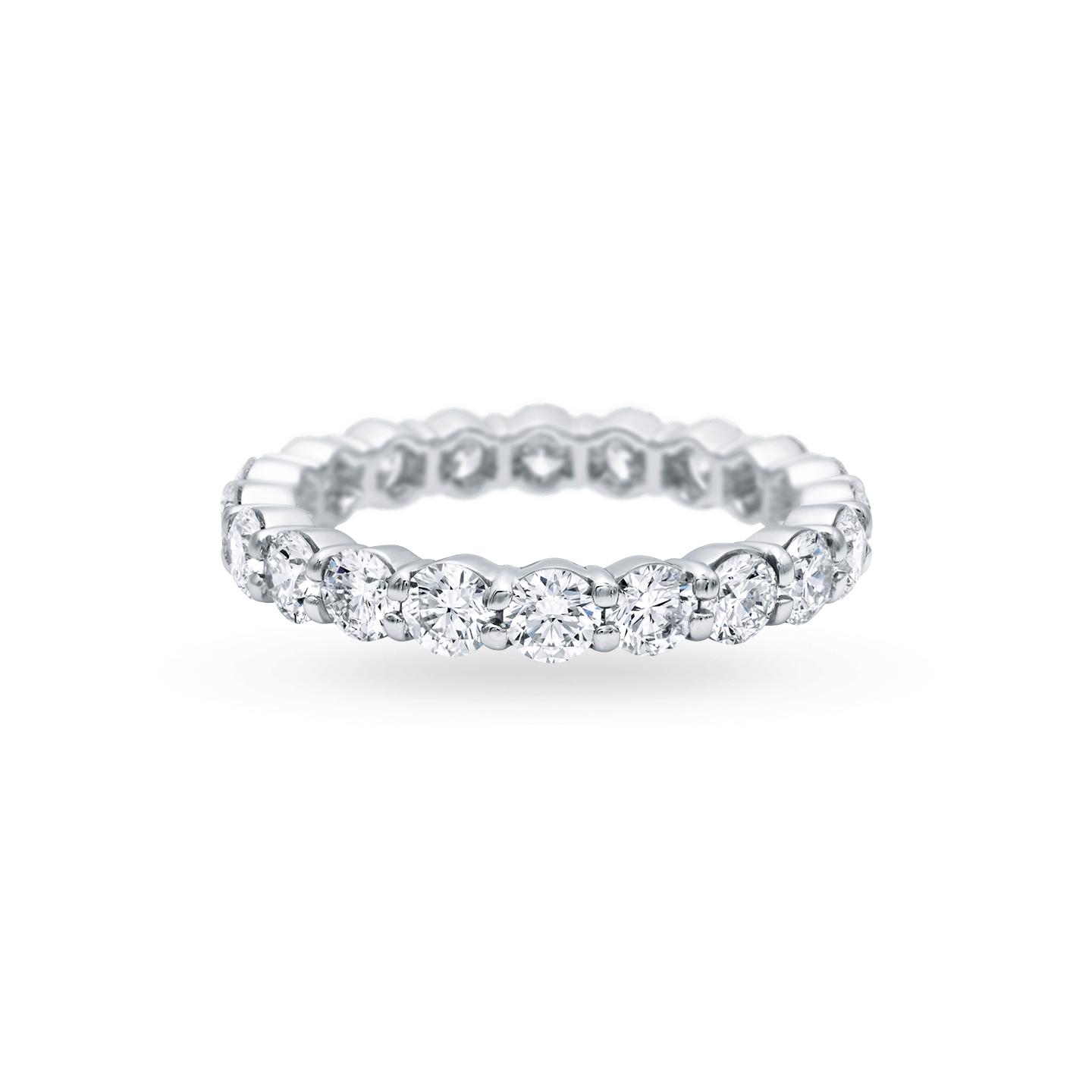 Prong Set Round Brilliant Diamond Wedding Band Harry Winston