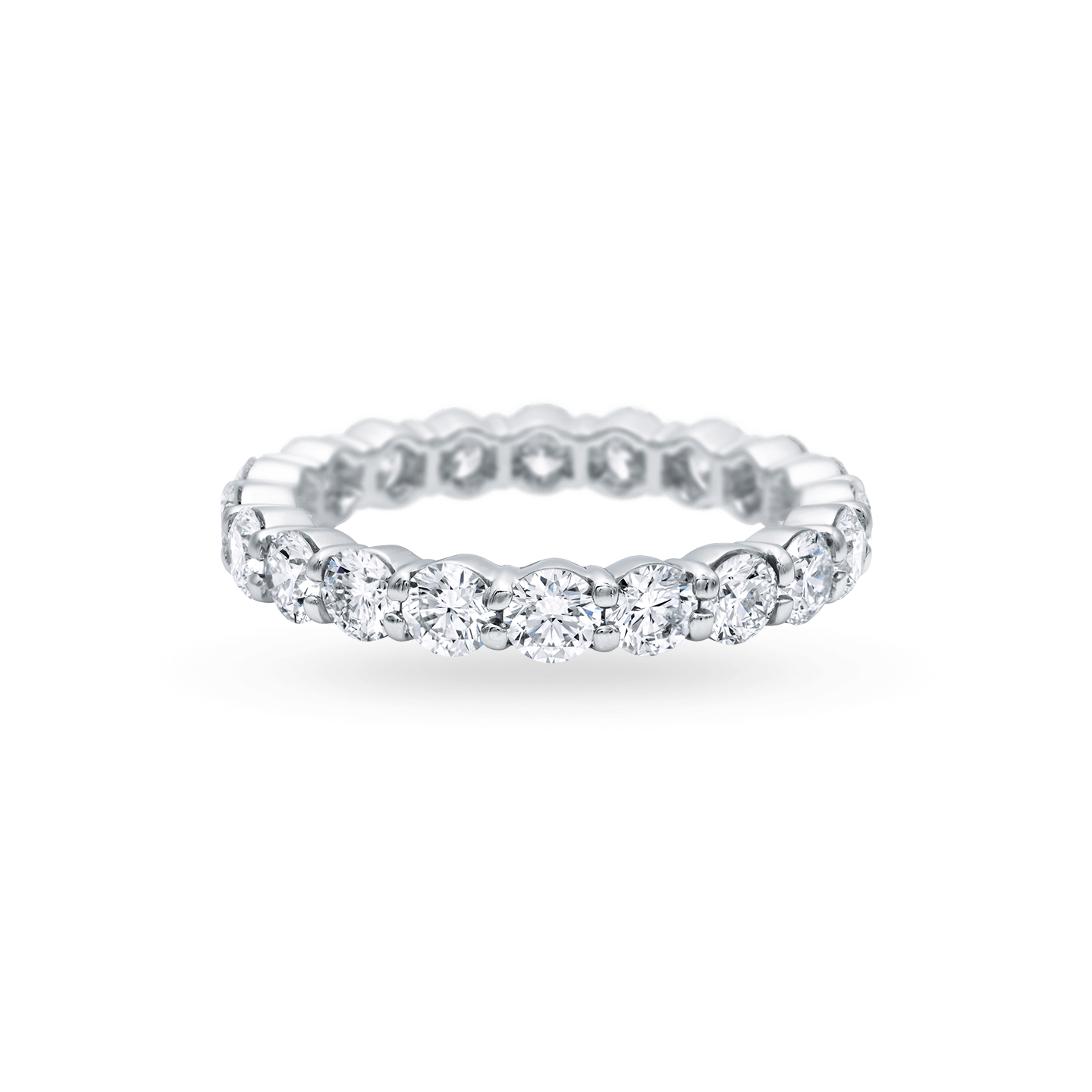 Prong-Set Round Brilliant Diamond Wedding Band, Product Image 1