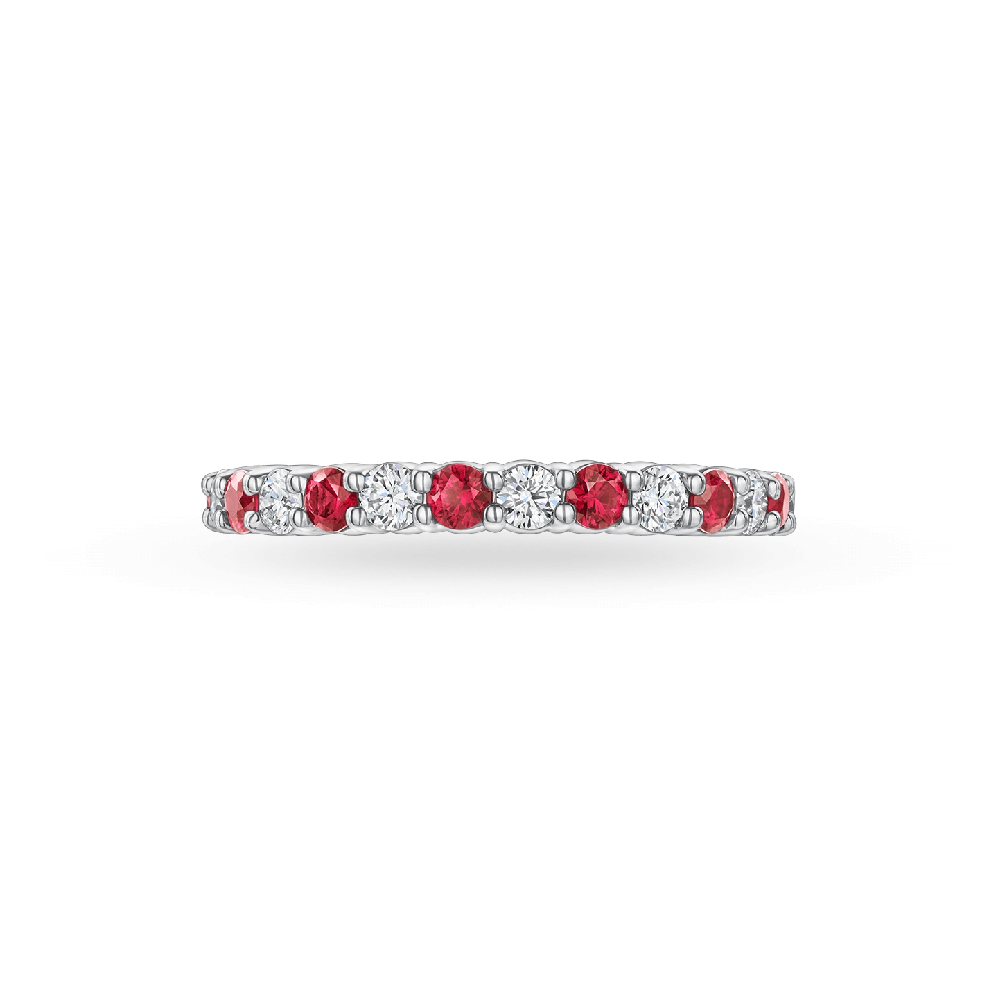 Diamond and sale ruby anniversary band