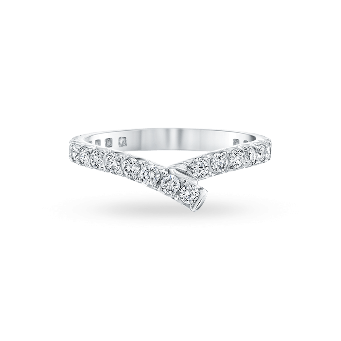 Ribbon Diamond Wedding Band, Product Image 1