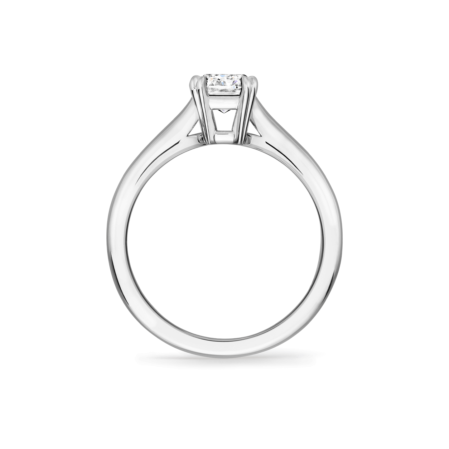 Side view of the Solitaire Emerald-Cut Engagement Ring