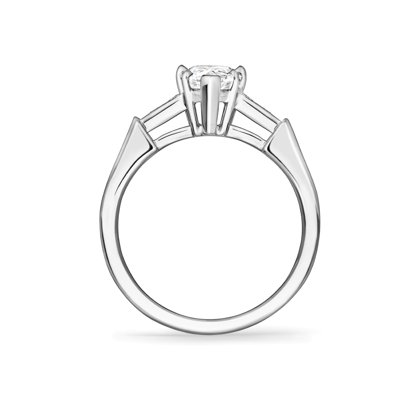 Side view of the Tryst Pear-Shaped Diamond Engagement Ring