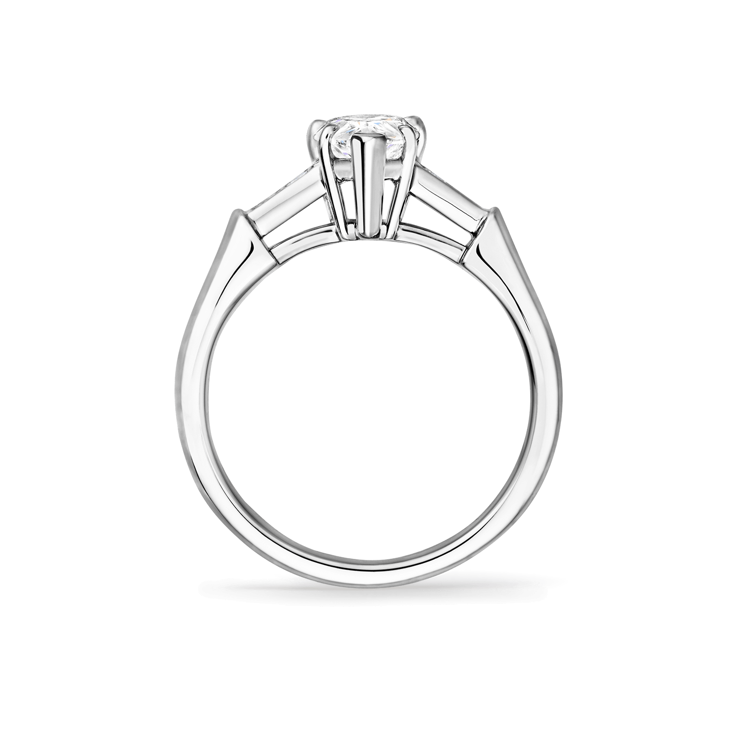 Side view of the Tryst Pear-Shaped Diamond Engagement Ring