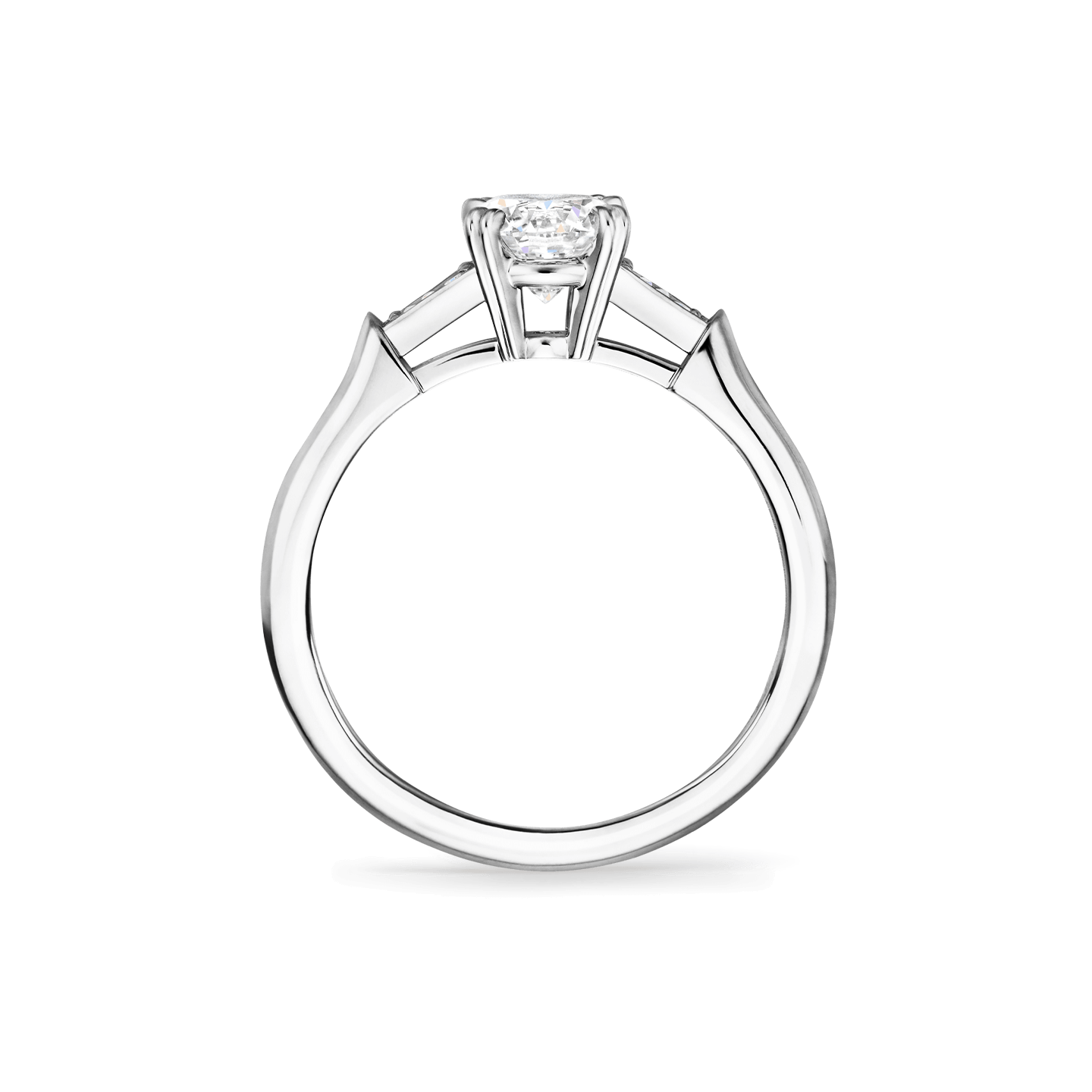 Side view of the Tryst Round Brilliant Diamond Engagement Ring