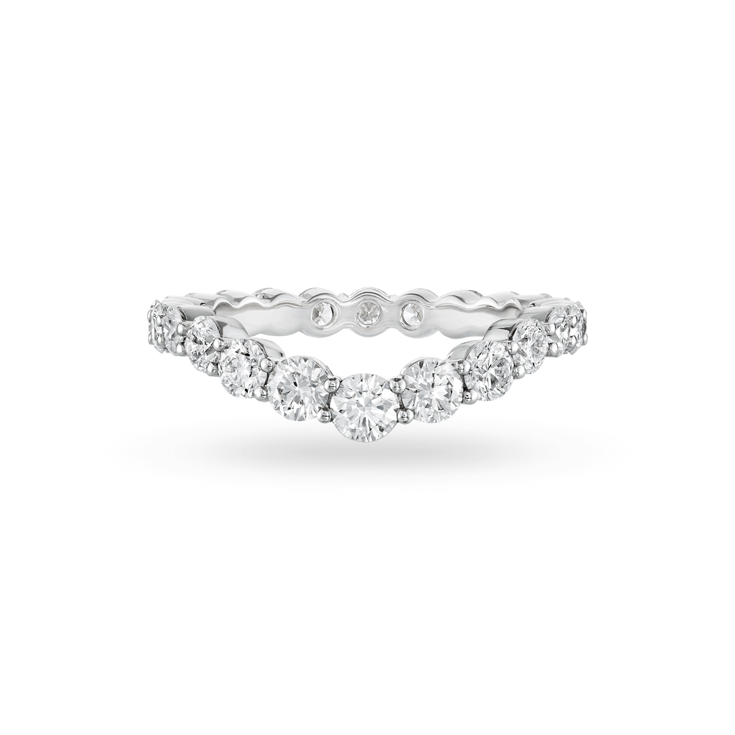 V-Shape Diamond Wedding Band, Product Image 1
