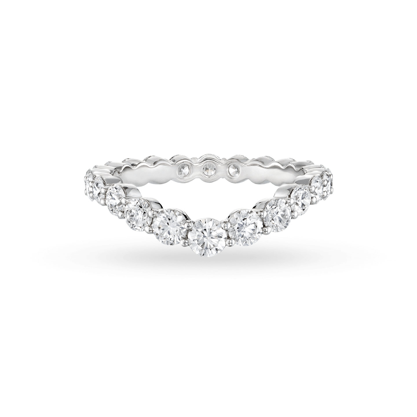 V-Shape Diamond Wedding Band, Product Image 2