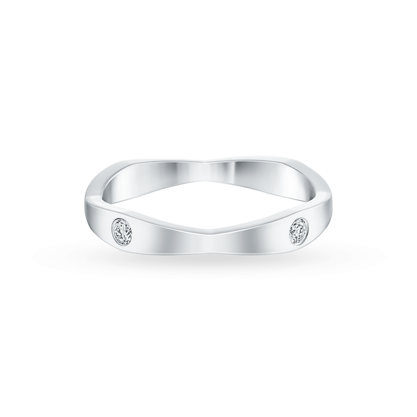 Wave Diamond Wedding Band, Product Image 2