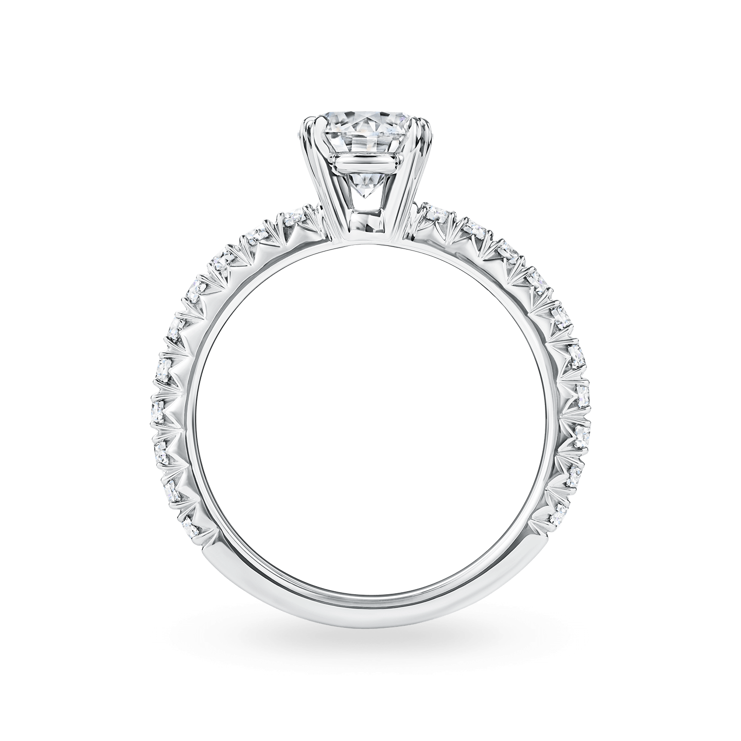 Attraction Round Brilliant Diamond Engagement Ring, Product Image 4
