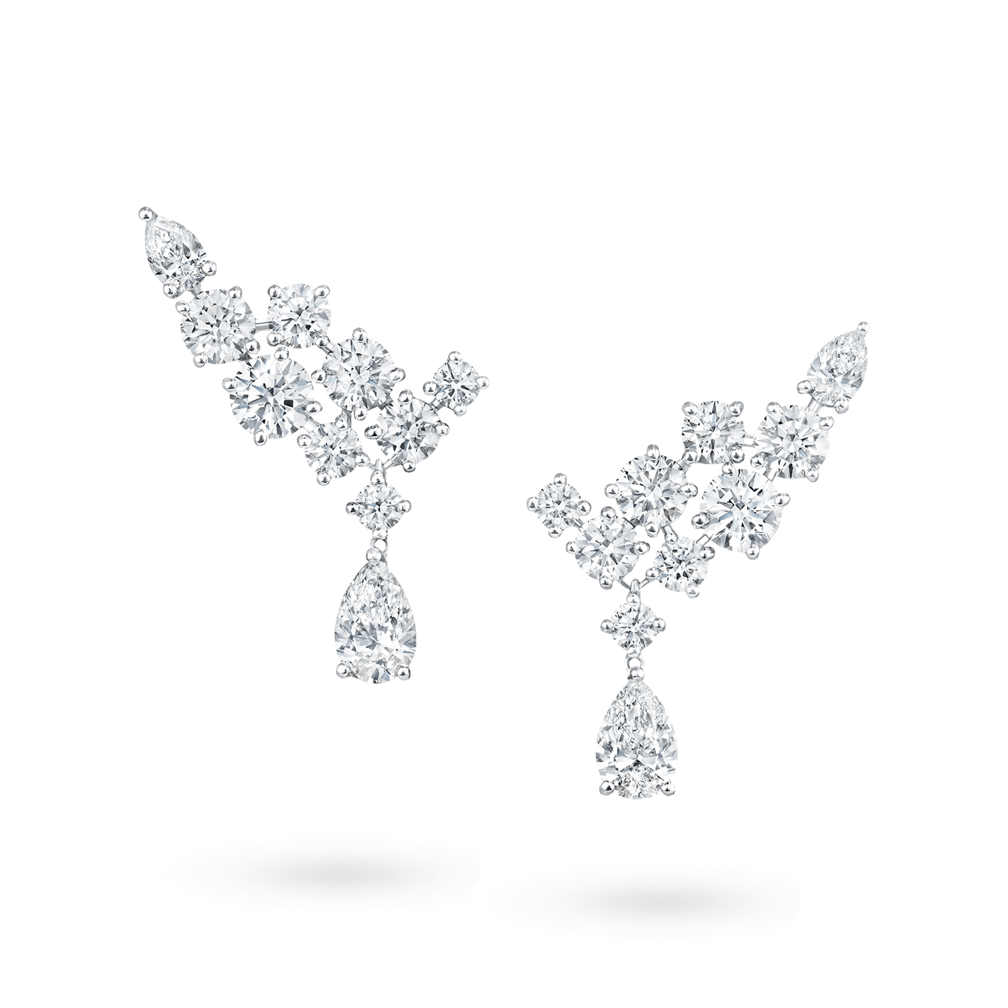 Sparkling Cluster Diamond Earrings, Product Image 1