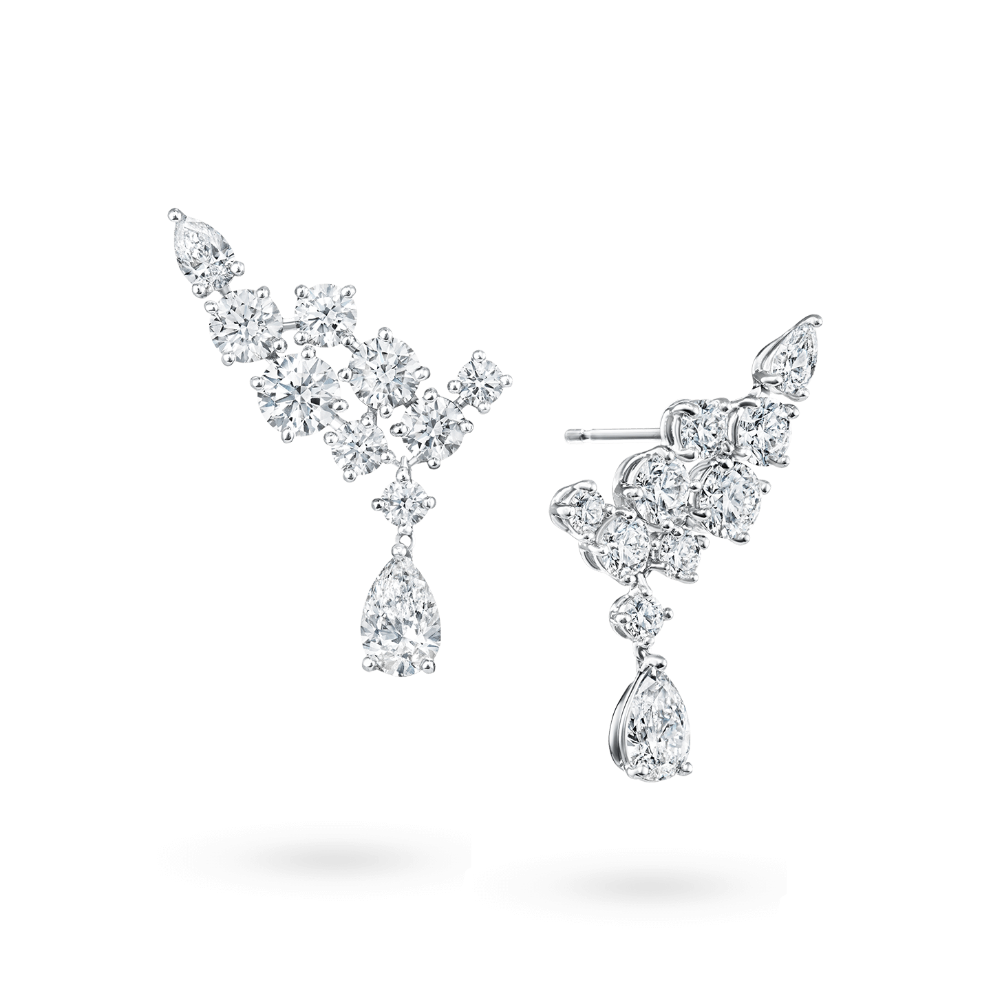 Sparkling Cluster Diamond Earrings, Product Image 2